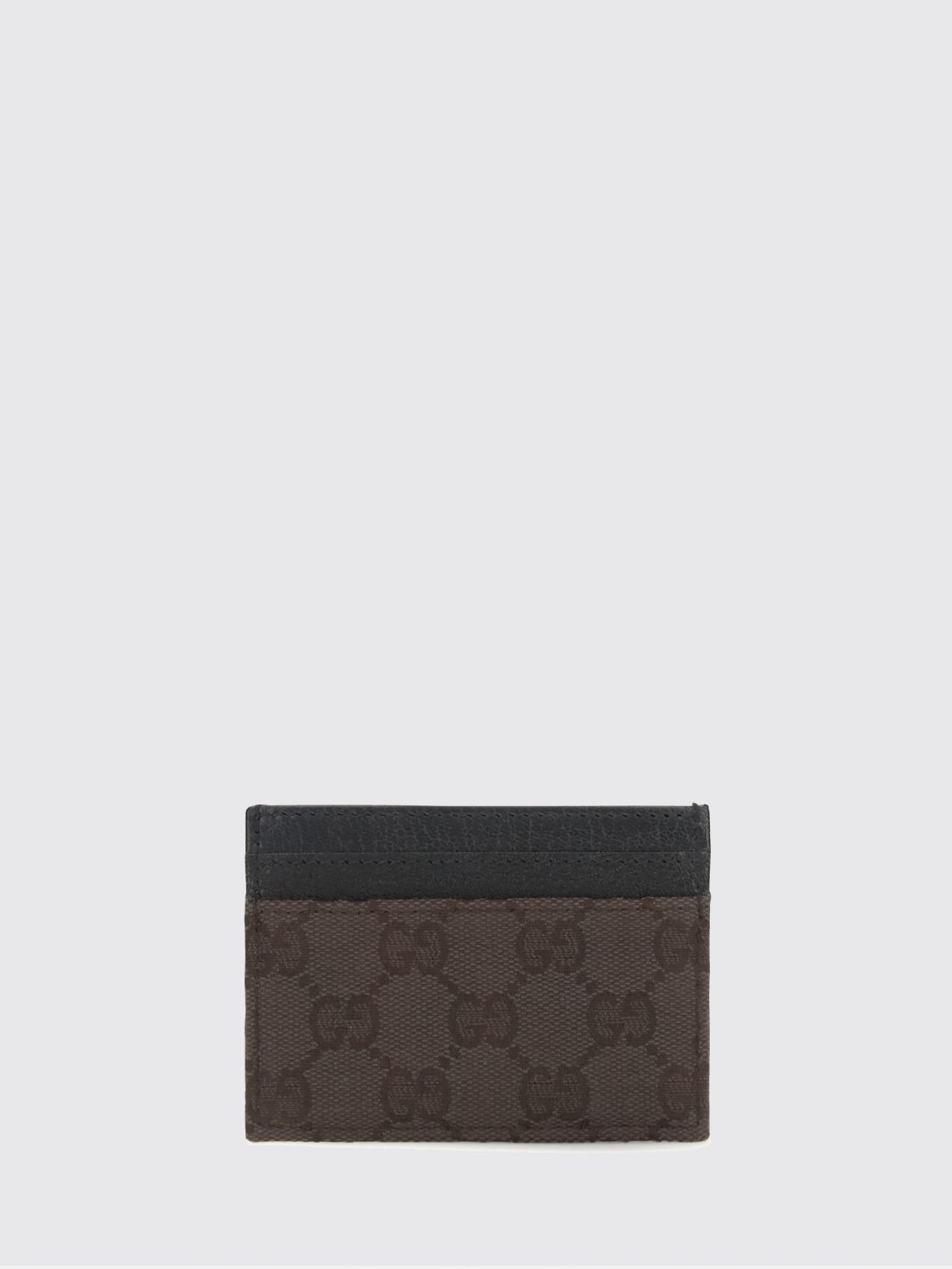 Gucci Women Gucci Gg Monogram Jacquard Fabric And Smooth Leather Flat Card Holder GUCCI