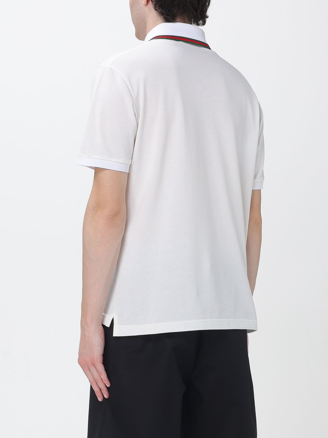Gucci Short-Sleeved Cotton Polo With Web Detail And Contrast Trim GUCCI