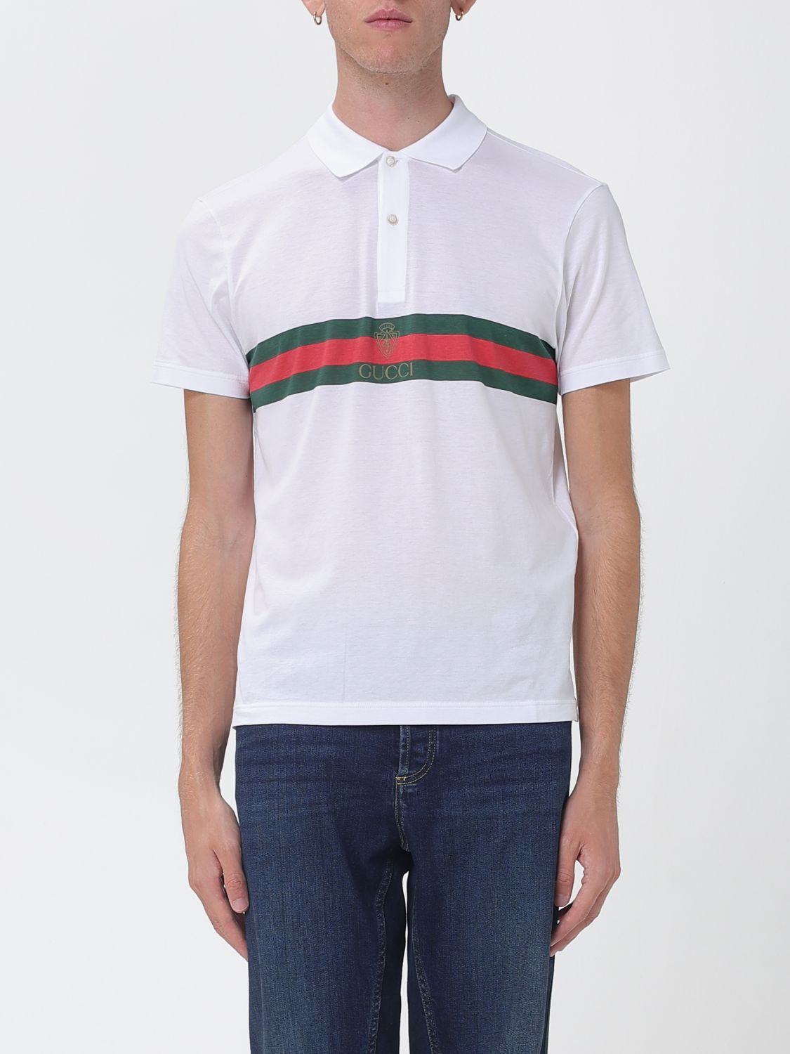 Gucci Polo Shirt Men White GUCCI
