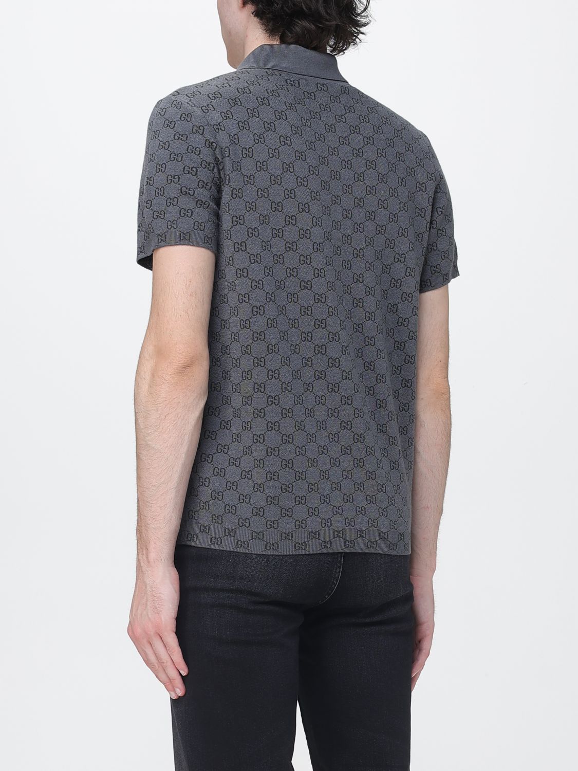 Gucci Polo Shirt Men Grey GUCCI