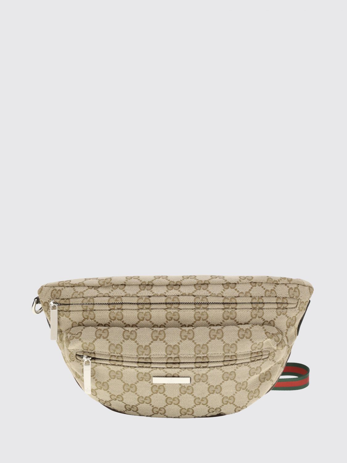 Gucci Men Gucci Gg Monogram Jacquard Fabric Bum Bag With Logo Strap GUCCI