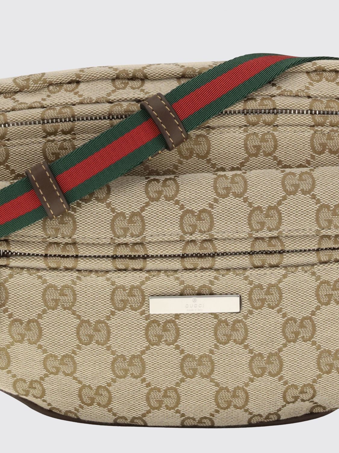 Gucci Men Gucci Gg Monogram Jacquard Fabric Bum Bag With Logo Strap GUCCI