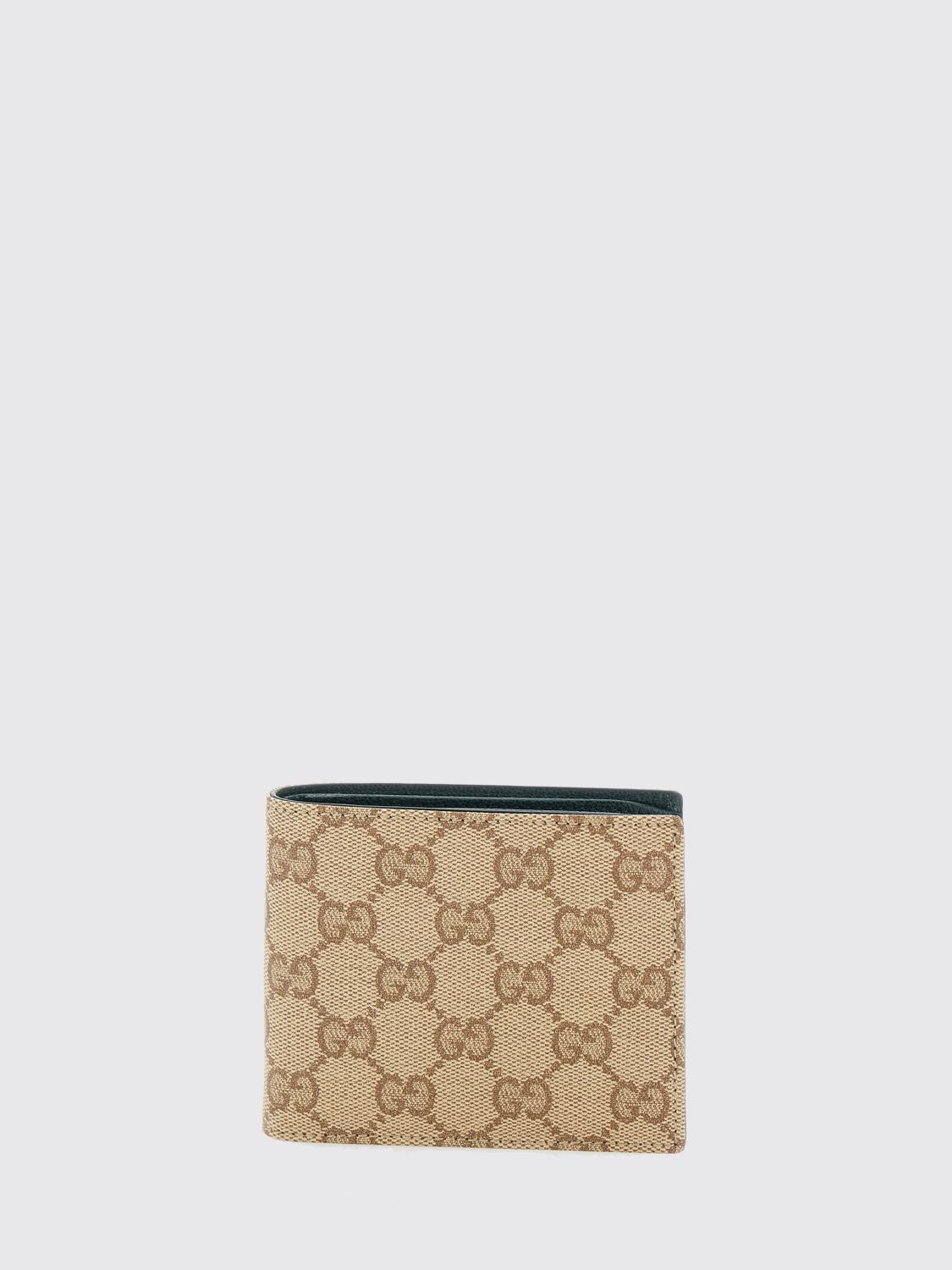 Gucci Men Gucci Gg Supreme Fabric Bifold Wallet With Leather Interior GUCCI