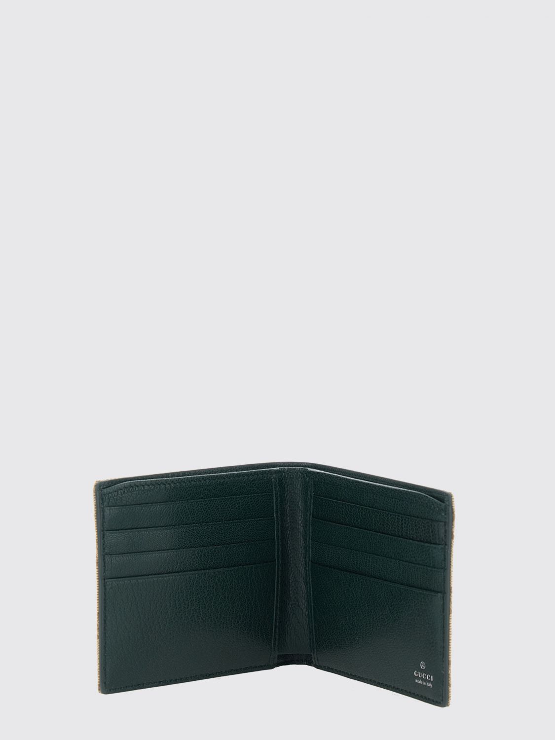 Gucci Men Gucci Gg Supreme Fabric Bifold Wallet With Leather Interior GUCCI