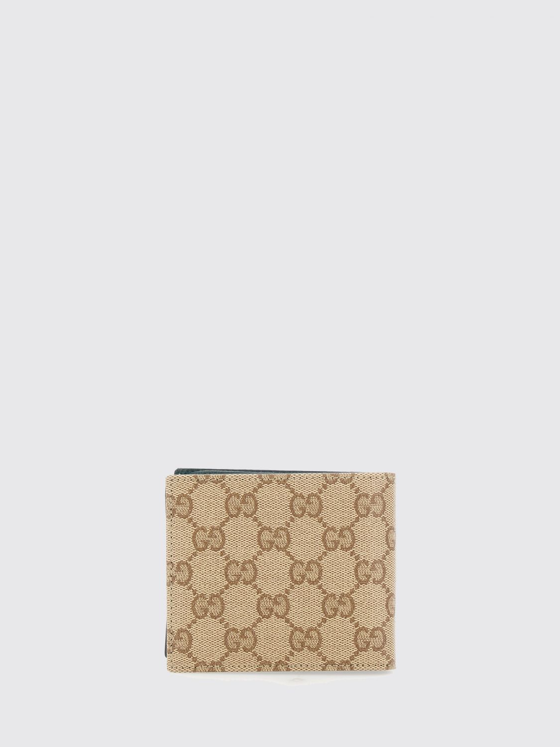 Gucci Men Gucci Gg Supreme Fabric Bifold Wallet With Leather Interior GUCCI
