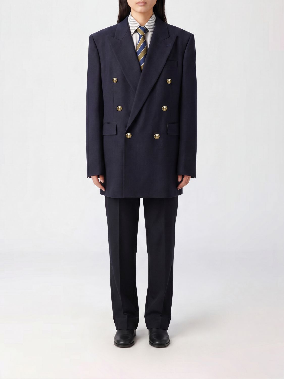 Saint Laurent Jacket Woman Marine SAINT LAURENT