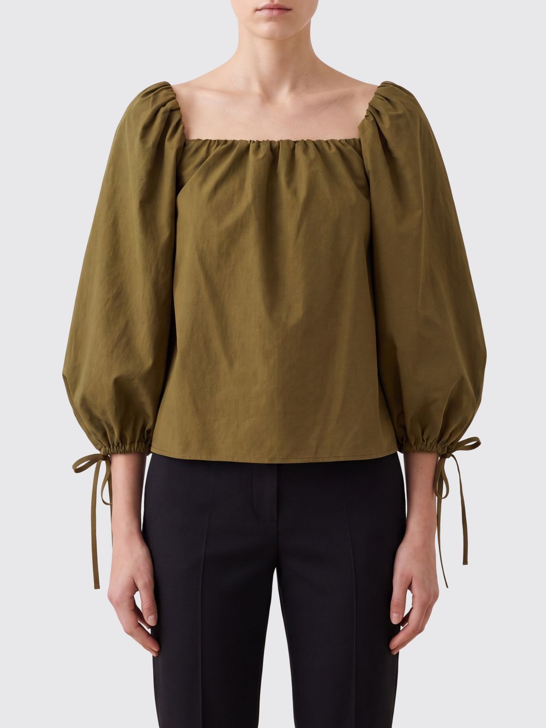 Saint Laurent Top Woman Brown SAINT LAURENT