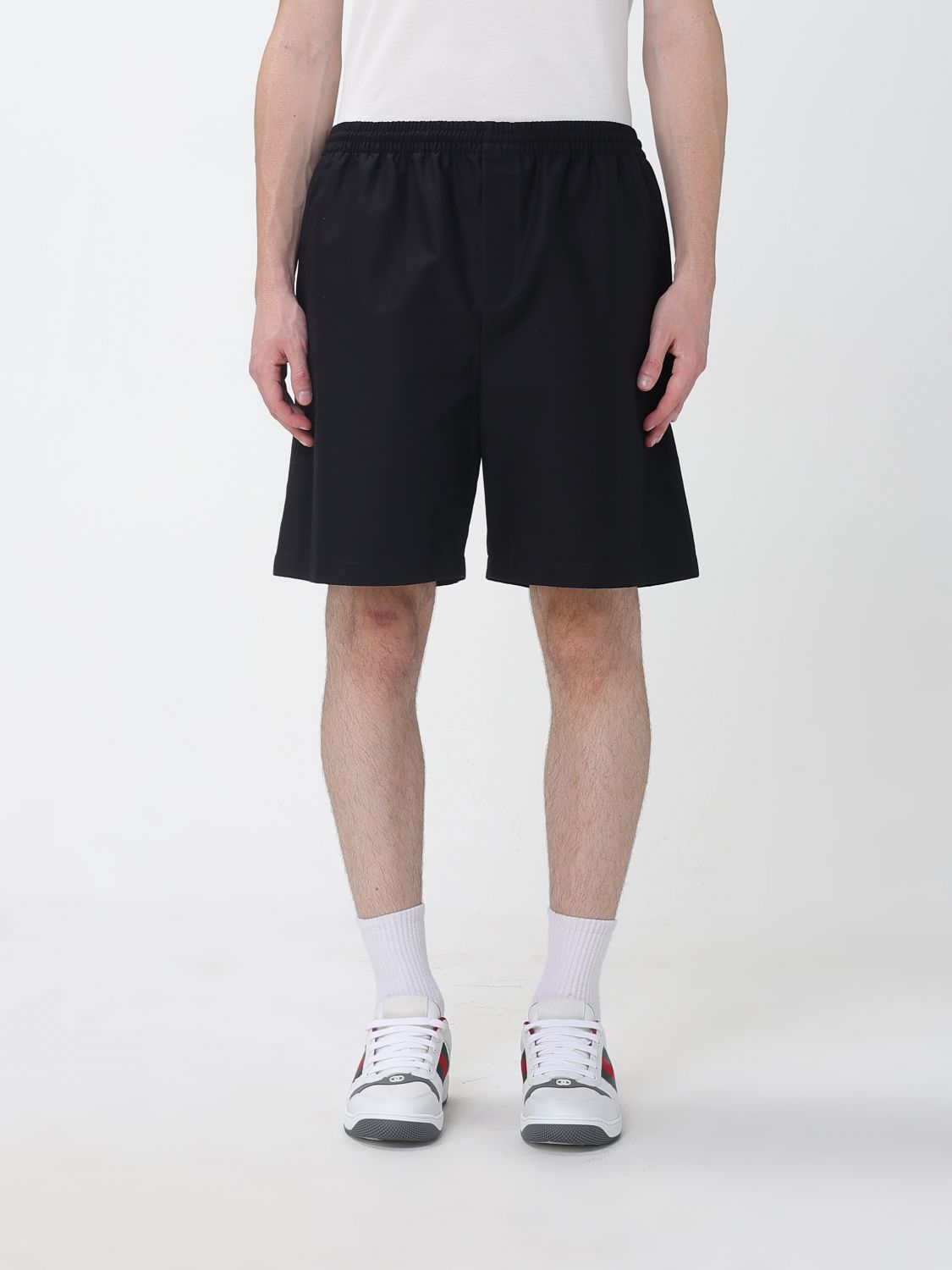 Knee-Length Cotton Sport Shorts Gucci With Elasticated Waist GUCCI