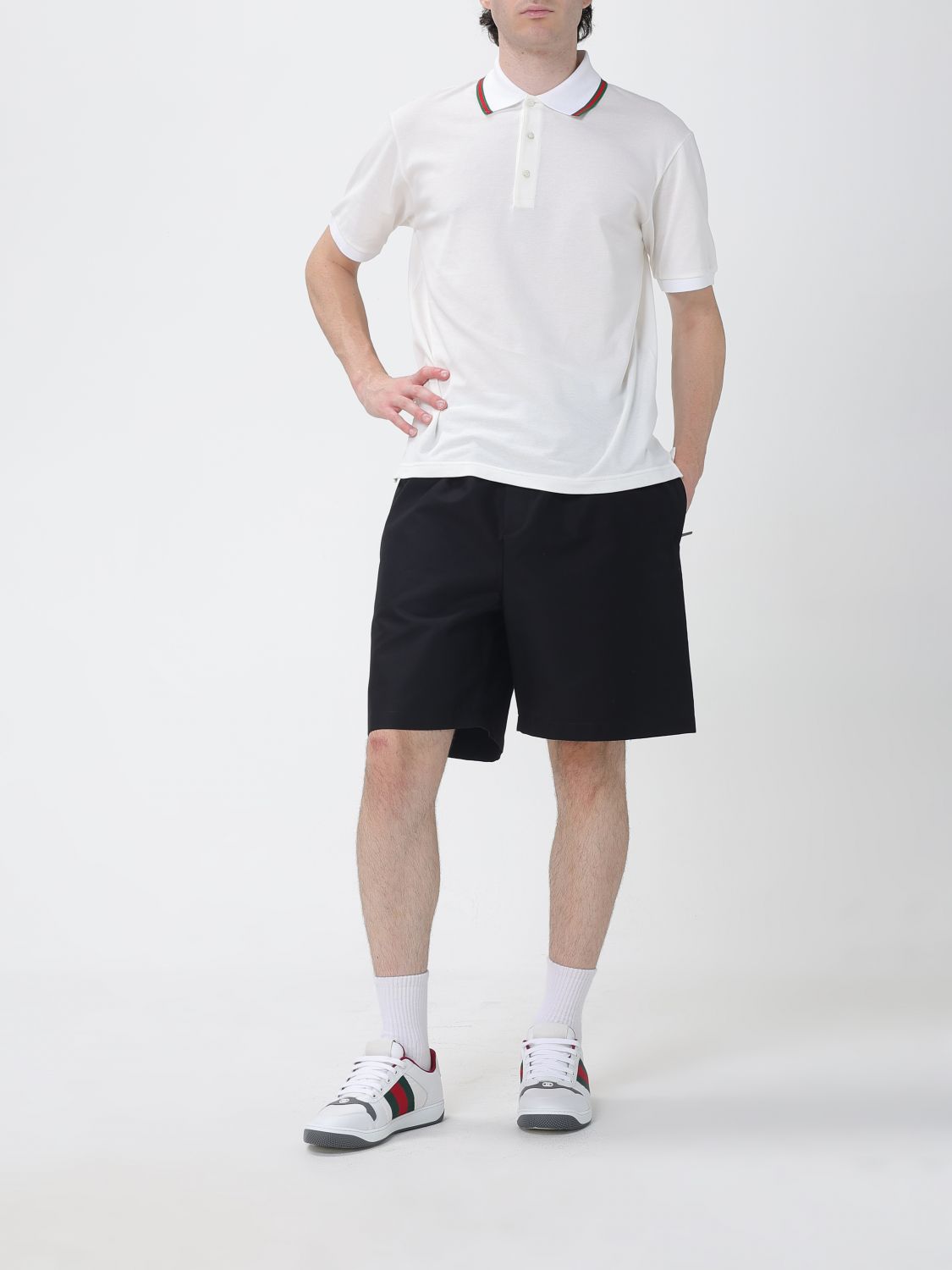 Knee-Length Cotton Sport Shorts Gucci With Elasticated Waist GUCCI