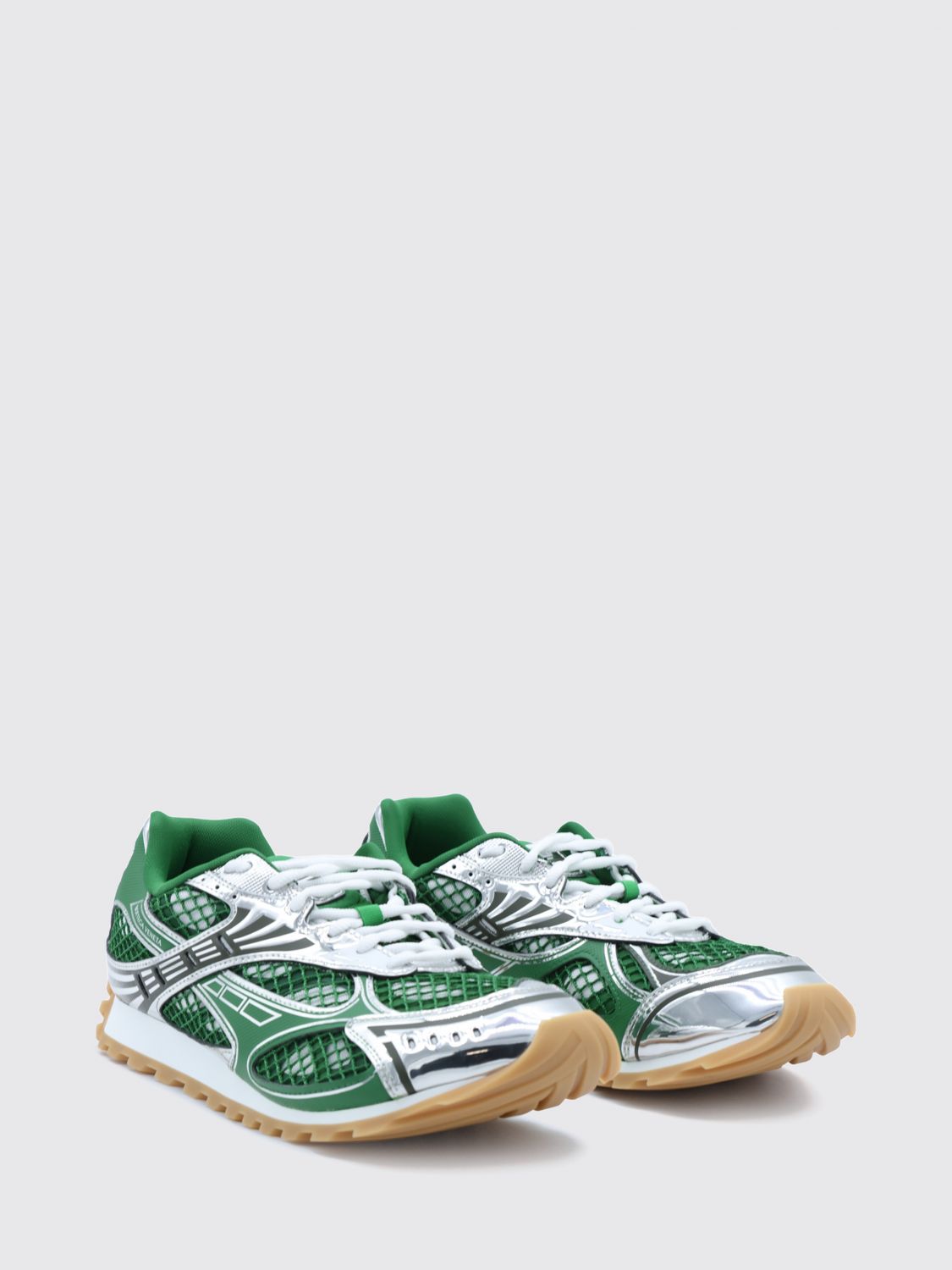 Bottega Veneta Men Orbit Bottega Veneta Technical Mesh Sneakers In A Bicolor Design BOTTEGA VENETA