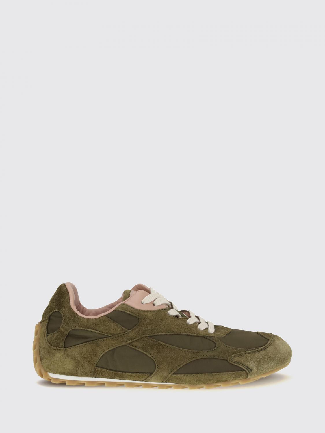 Bottega Veneta Women Bottega Veneta Orbit Suede And Nylon Sneakers With Notched Sole BOTTEGA VENETA