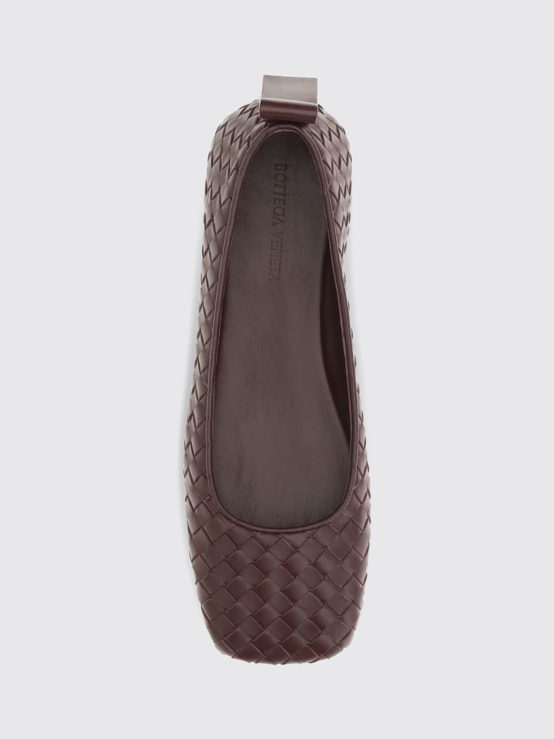 Bottega Veneta Women Bottega Veneta Charlotte Woven Lambskin Square-Toe Ballet Flats