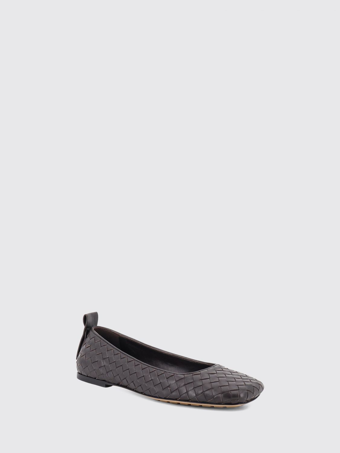 Bottega Veneta Women Bottega Veneta Charlotte Woven Lambskin Square-Toe Ballet Flats BOTTEGA VENETA