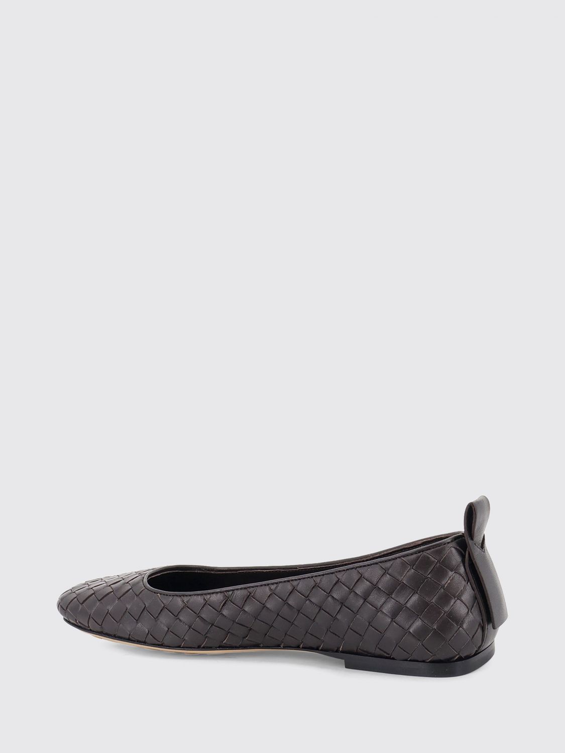 Bottega Veneta Women Bottega Veneta Charlotte Woven Lambskin Square-Toe Ballet Flats BOTTEGA VENETA