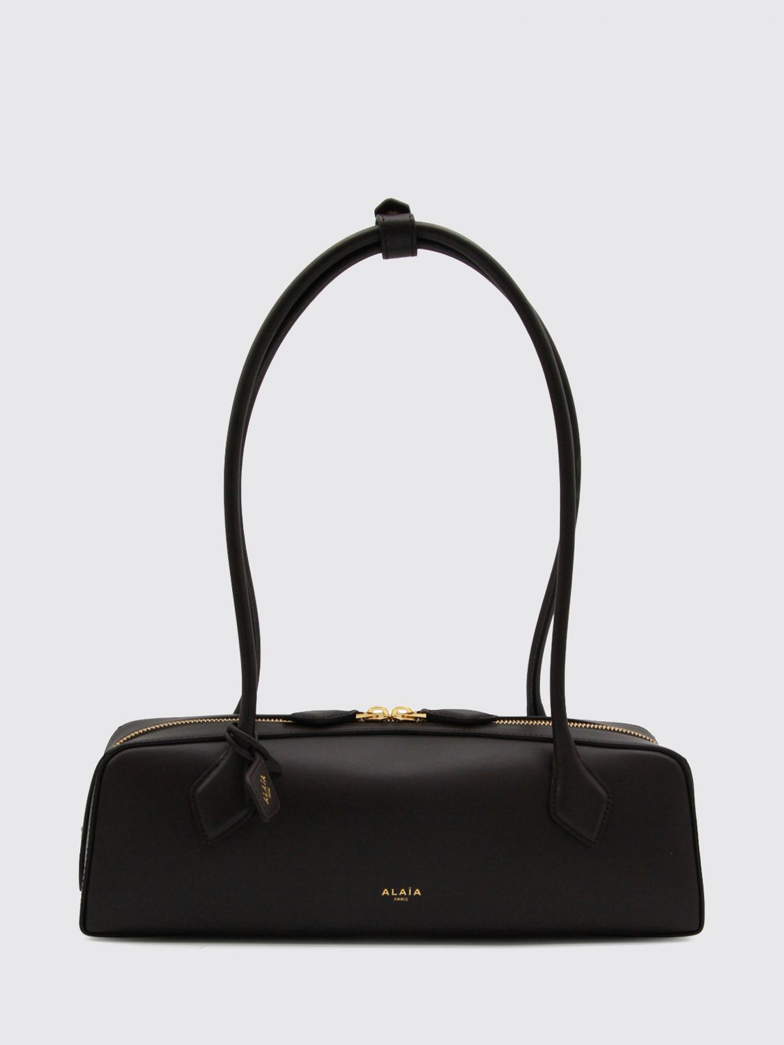 Alai�A Women Alaia Medium Le Teckel Leather Shoulder Bag With Tubular Double Handle ALAIA
