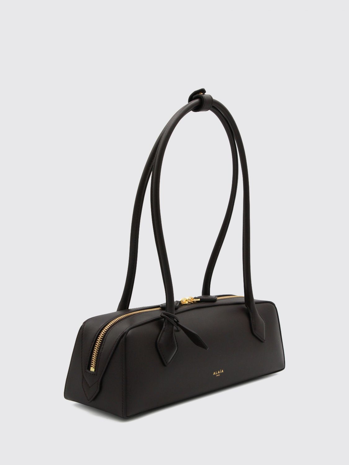 Alai�A Women Alaia Medium Le Teckel Leather Shoulder Bag With Tubular Double Handle ALAIA