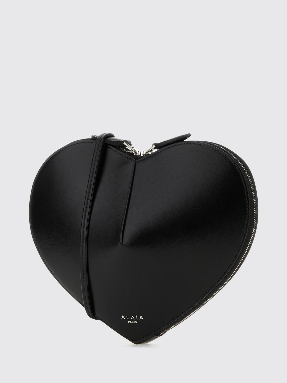 Alai�A Women Alaia Le Cœur Heart-Shaped Leather Crossbody Mini Bag With Zip Closure ALAIA