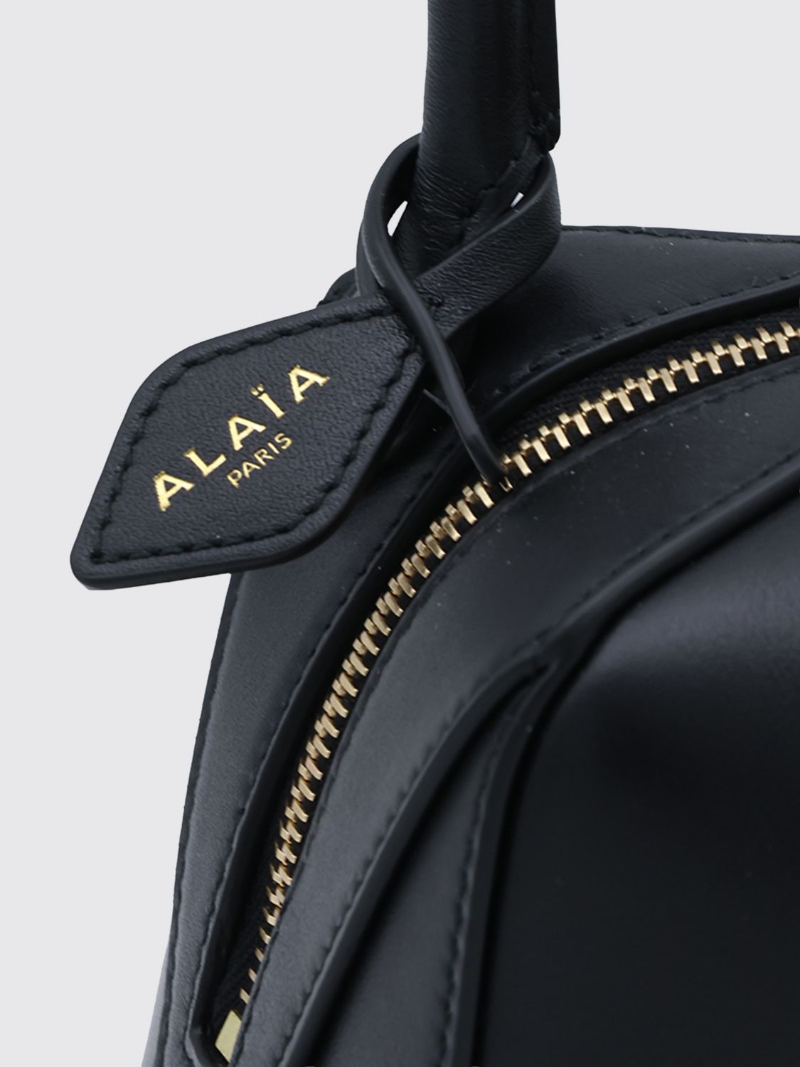 AlaiA Women Alaia Small Le Teckel Calfskin Leather Bowling Bag With Tubular Handle ALAIA