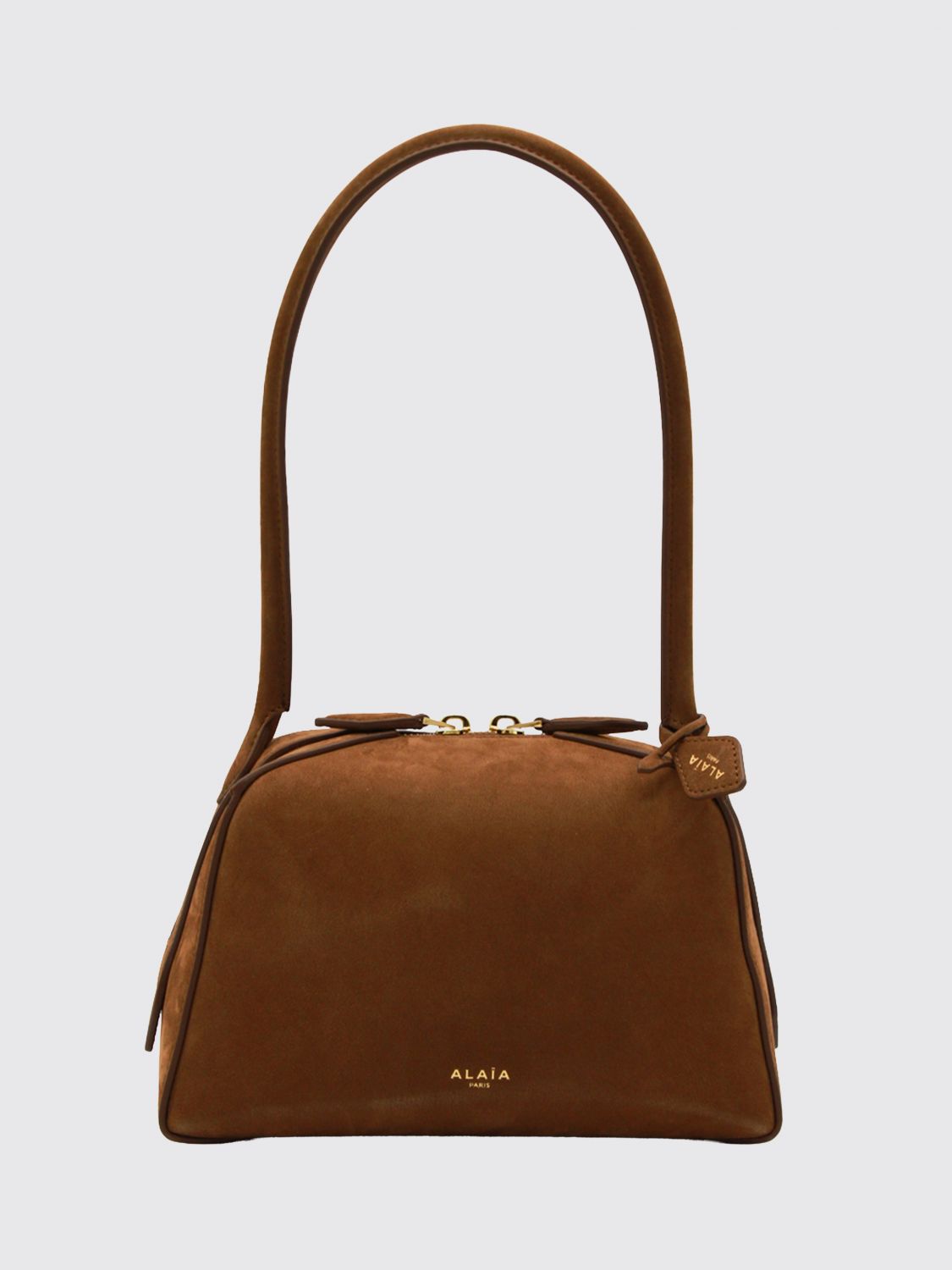 AlaiA Women Alaia Small Le Bouledogue Calfskin Leather And Nubuck Bowling Bag ALAIA
