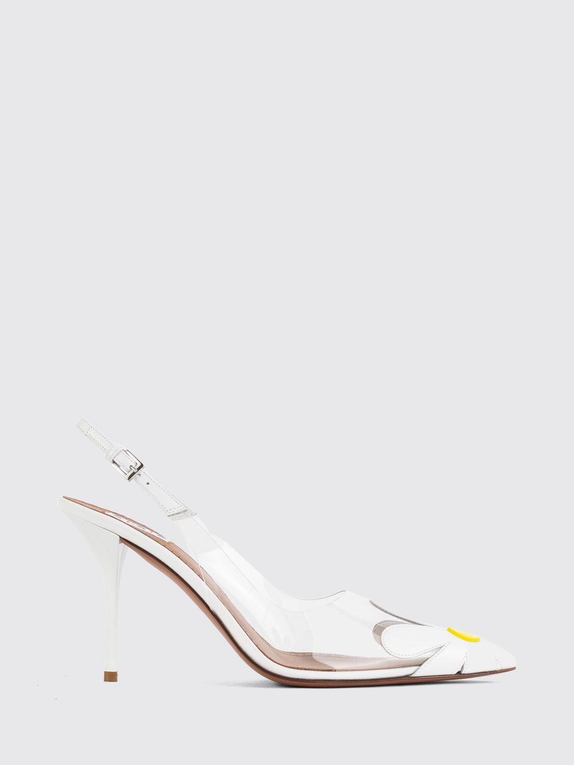 Alai�A Women Alaia Pvc Slingbacks With Stiletto Heel And Floral Applique ALAIA