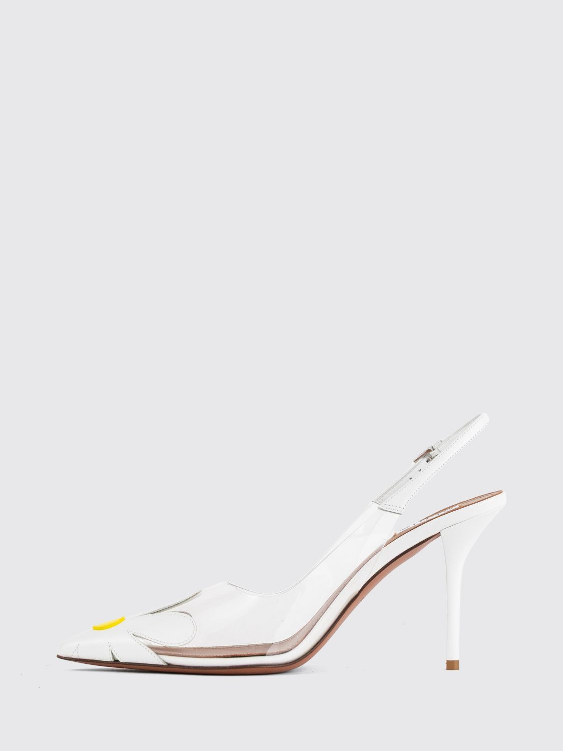 Alai�A Women Alaia Pvc Slingbacks With Stiletto Heel And Floral Applique ALAIA