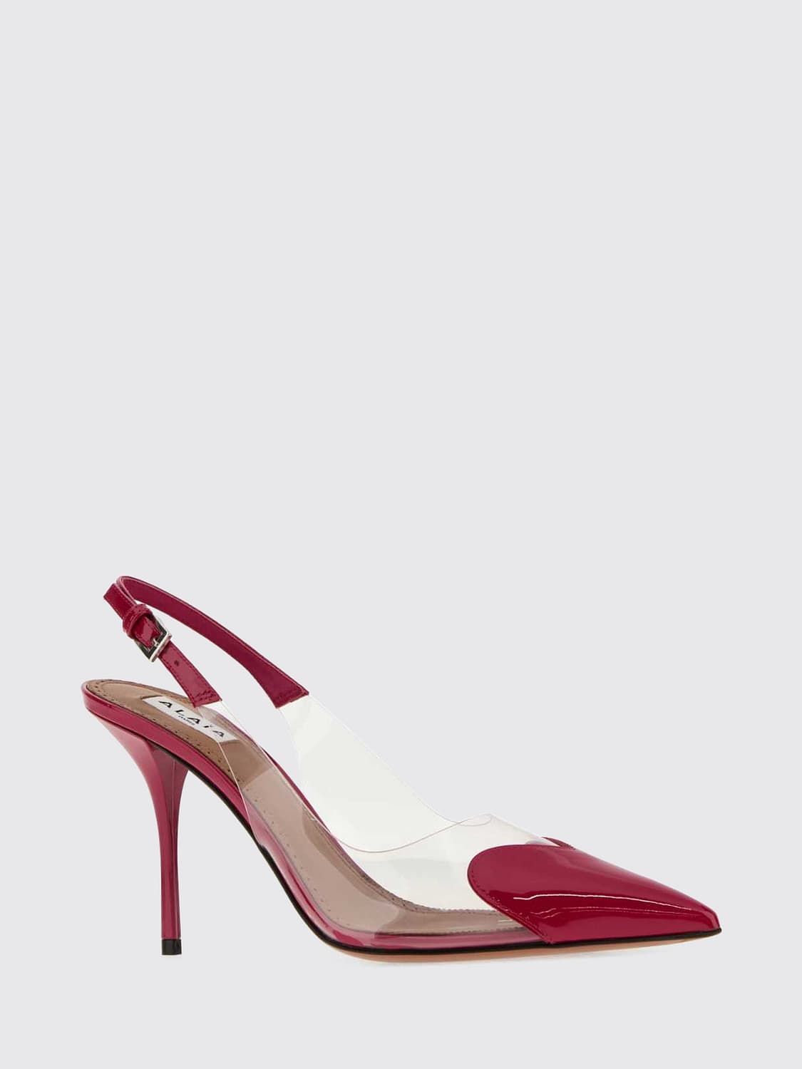 Alaia Women Le Cœur Patent Leather And Pvc Slingback Pumps Alaia With A Stiletto Heel ALAIA