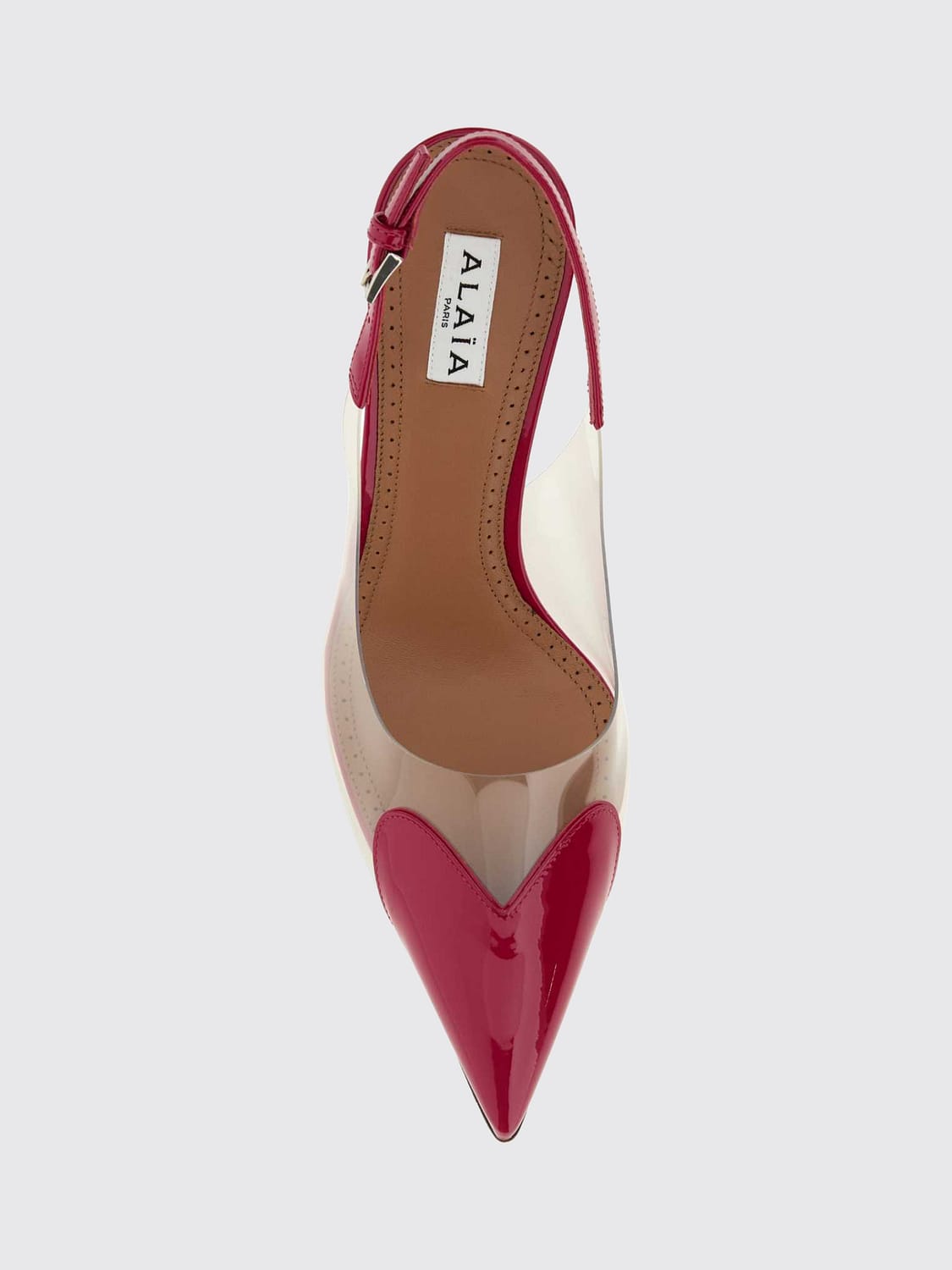 Alaia Women Le Cœur Patent Leather And Pvc Slingback Pumps Alaia With A Stiletto Heel ALAIA