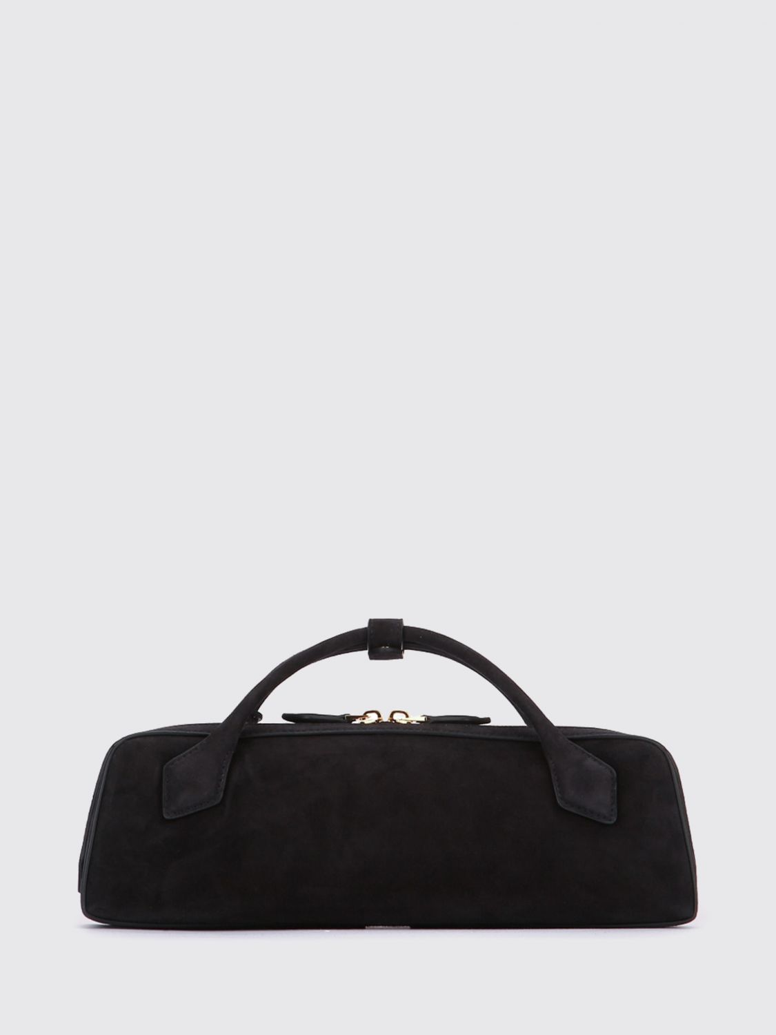 Alai�A Women Alaia Le Teckel Suede Sheepskin Handbag With Logo Charm ALAIA