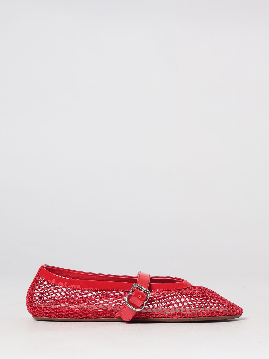 AlaiA Women Alaia Mary Jane Ballet Flats In Patent Leather And Mesh Nylon ALAIA