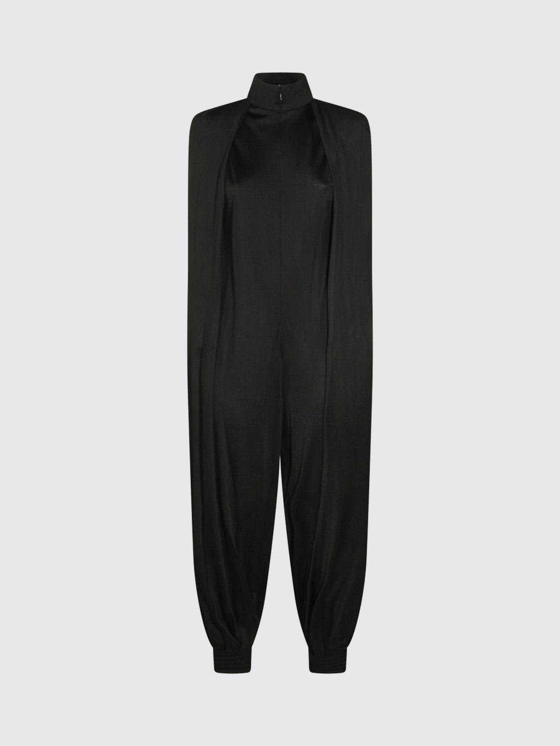 AlaiA Women Alaia Pure Wool Jumpsuit With High Neck And Ruched Shoulders ALAIA