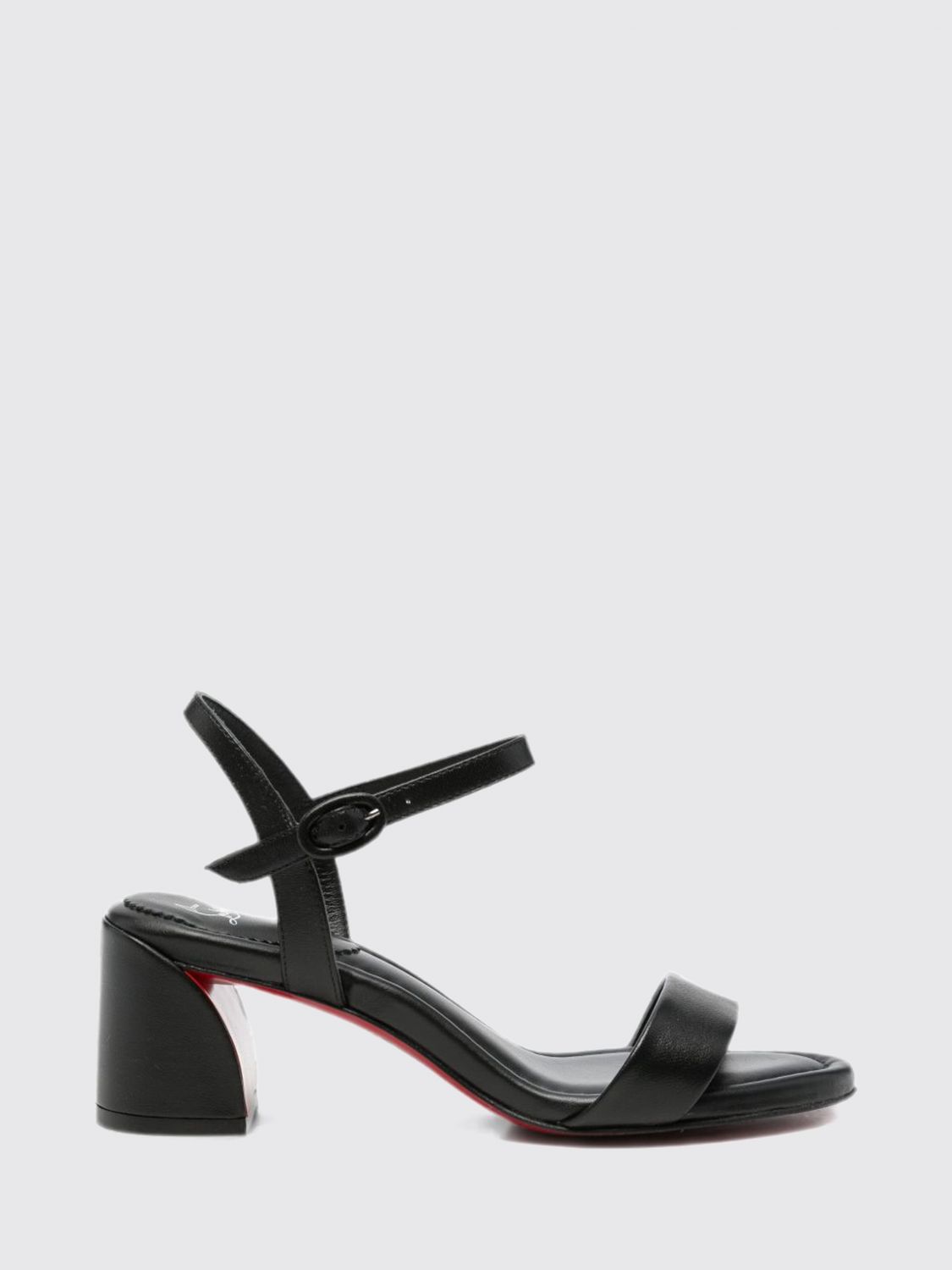 Christian Louboutin Women Christian Louboutin Miss Jane Nappa Leather Mid-Heel Sandals With Strap CHRISTIAN LOUBOUTIN