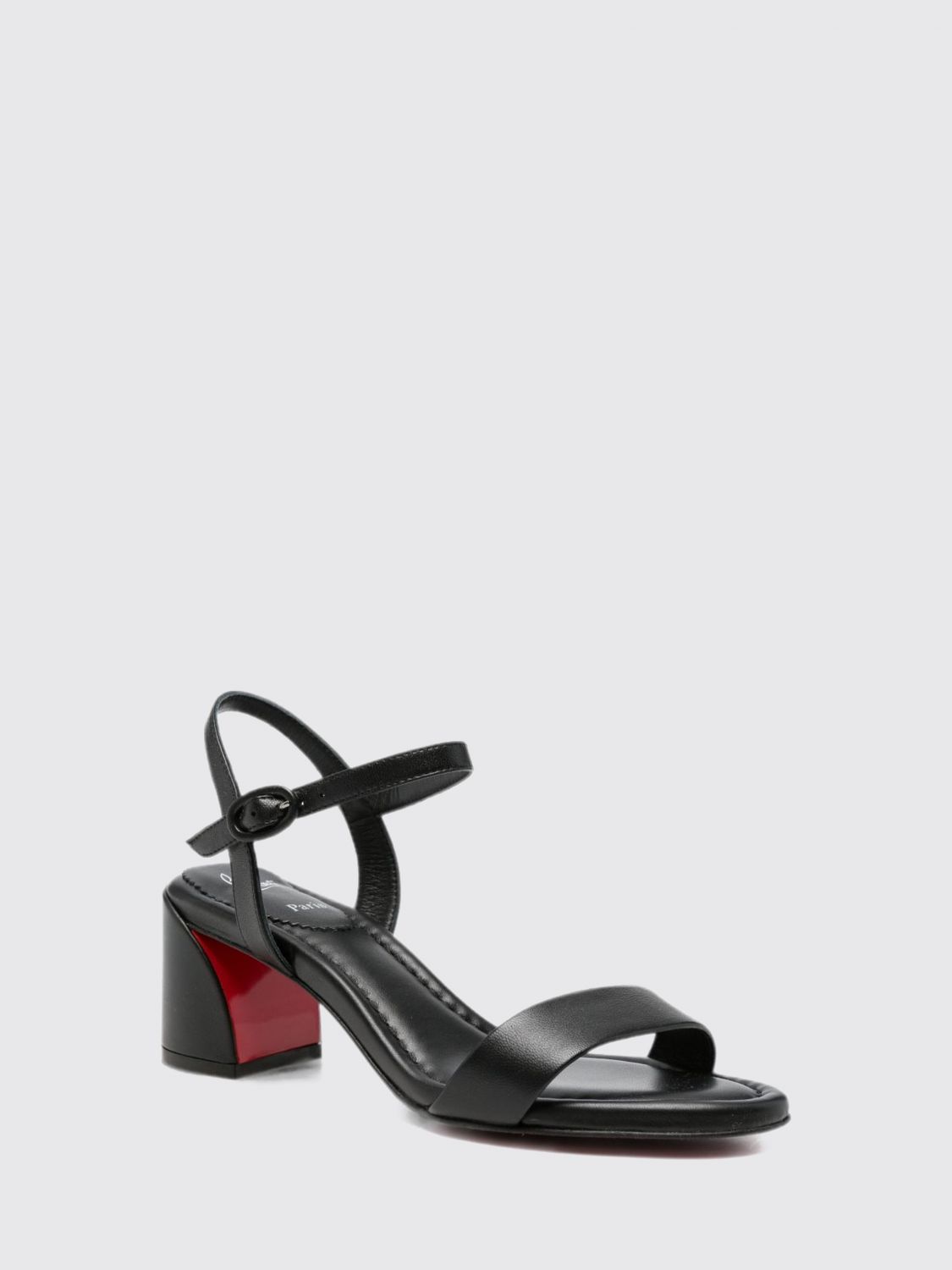 Christian Louboutin Women Christian Louboutin Miss Jane Nappa Leather Mid-Heel Sandals With Strap CHRISTIAN LOUBOUTIN
