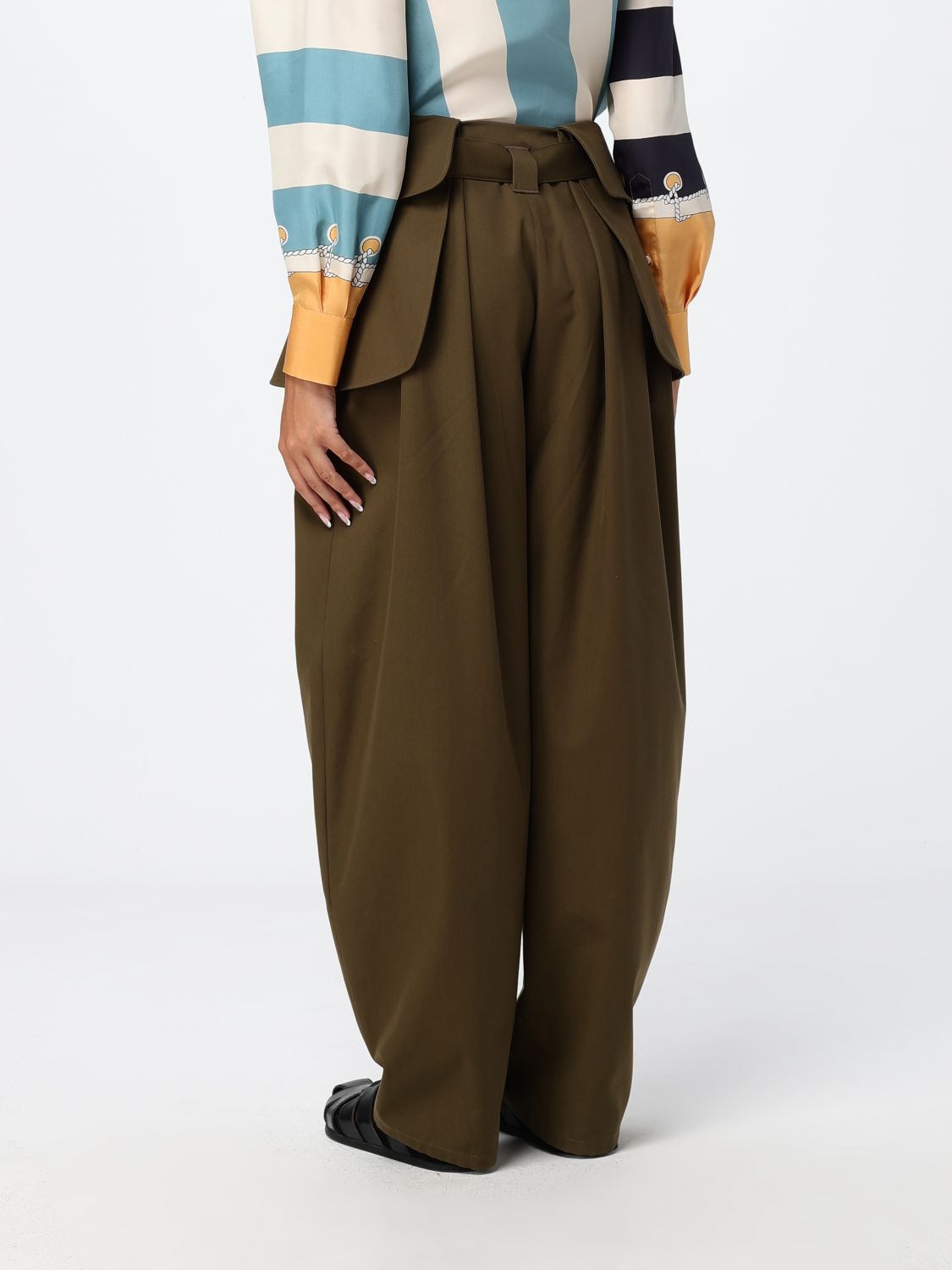 Loewe Pants Woman Kaki LOEWE