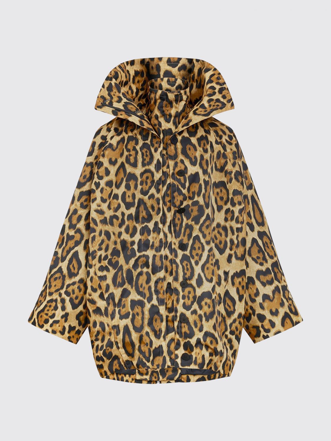 AlaiA Women Alaia Safari-Style Single-Breasted Short Coat In Animal Print Twill ALAIA