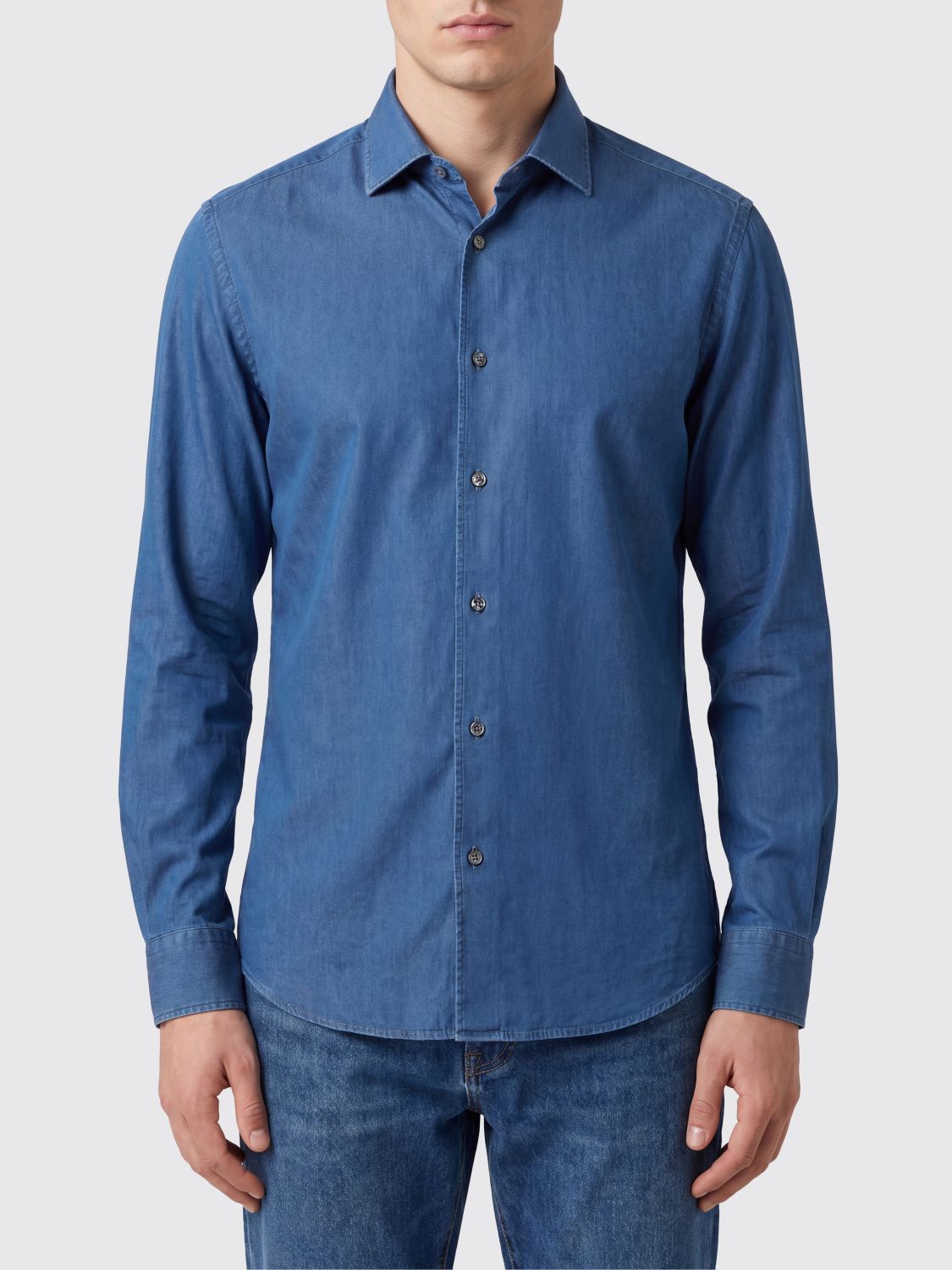 Zegna Shirt Men Grey ZEGNA