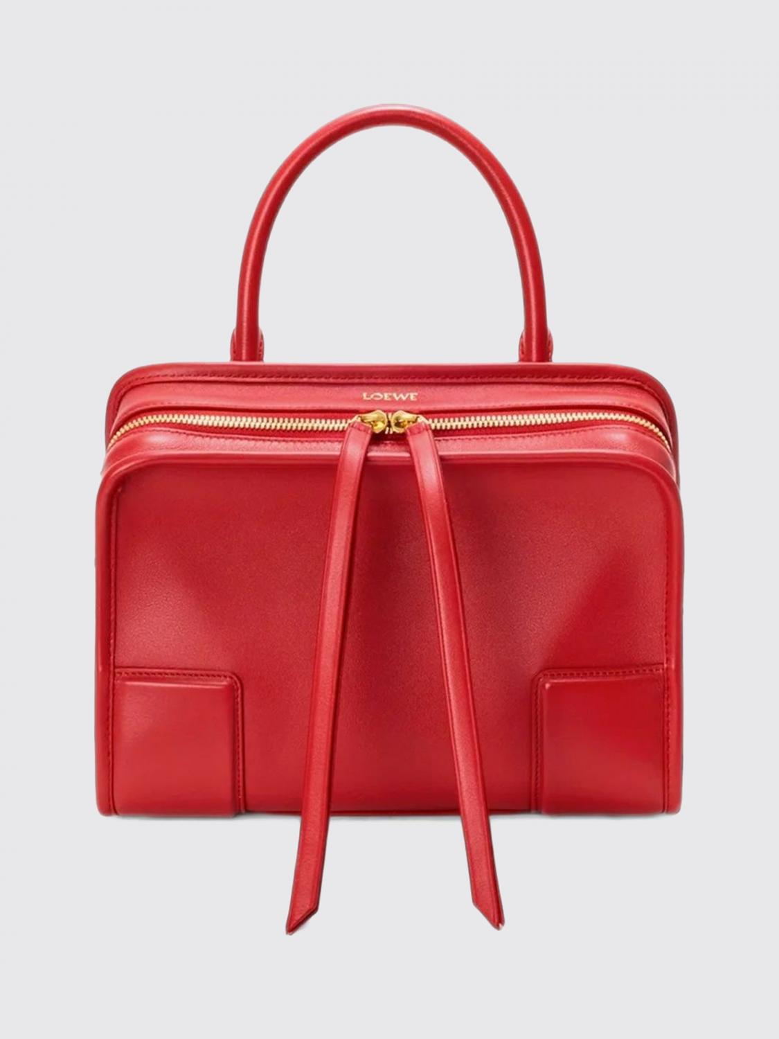 Loewe Women Loewe Small Amazona Calfskin Leather Handbag With Embossed Logo LOEWE