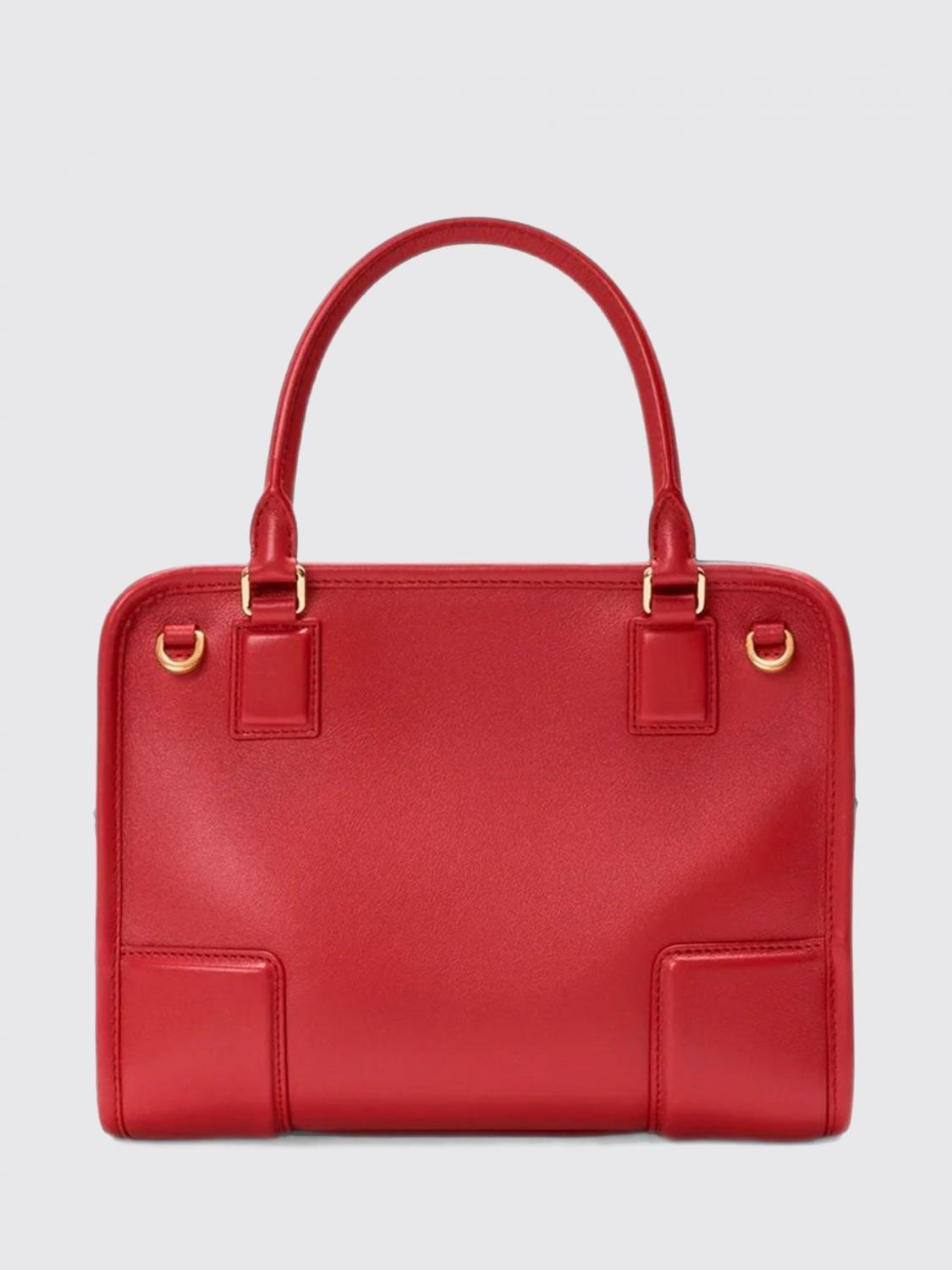Loewe Women Loewe Small Amazona Calfskin Leather Handbag With Embossed Logo LOEWE