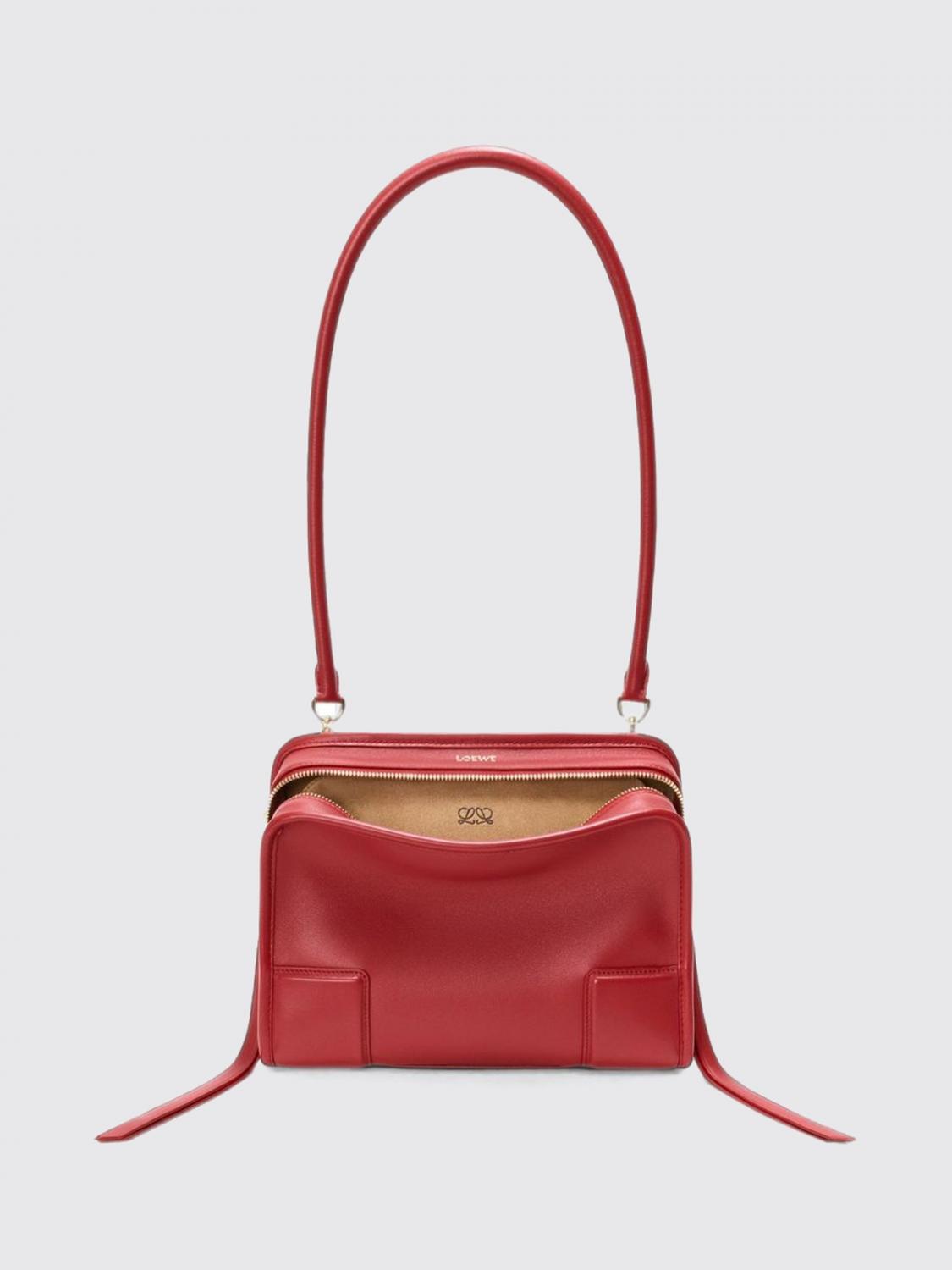 Loewe Women Loewe Small Amazona Calfskin Leather Handbag With Embossed Logo LOEWE