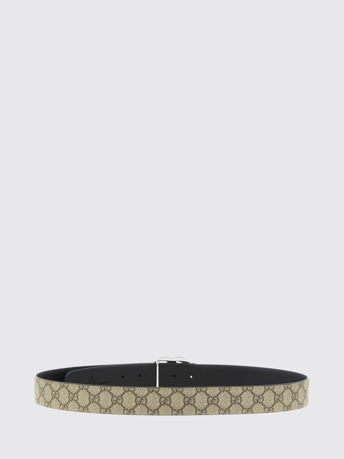 Gucci Men Gucci Gg Marmont Reversible Belt In Gg Supreme Fabric And Leather With Monogram Buckle GUCCI