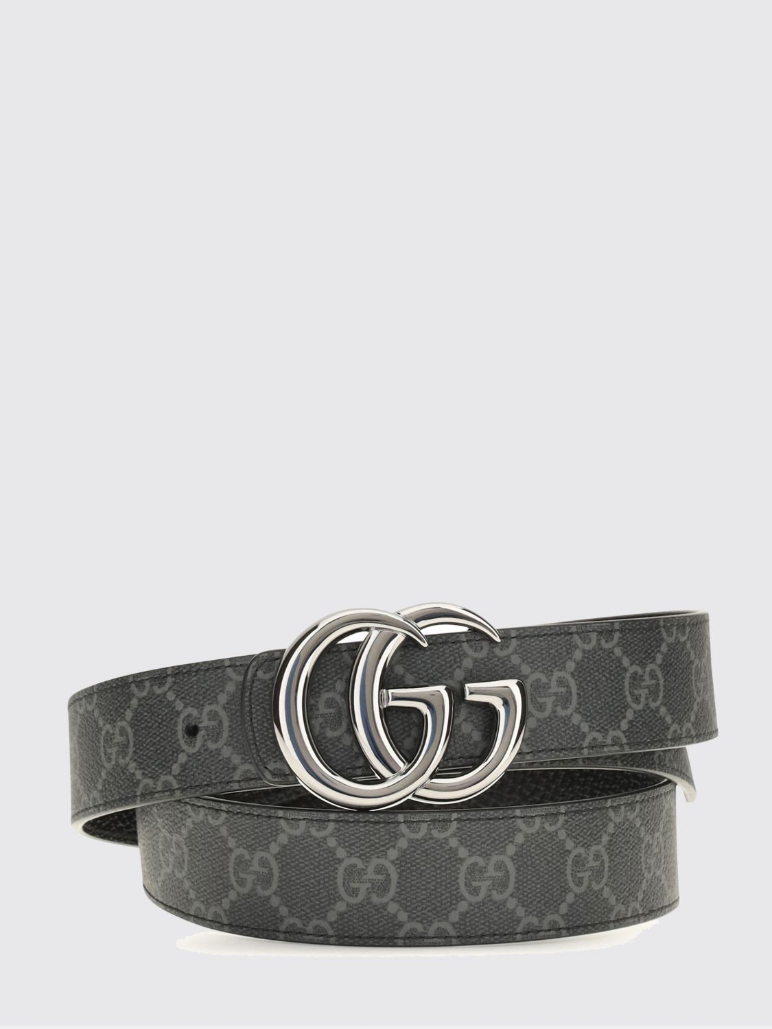 Gucci Men Gucci Gg Marmont Reversible Belt In Leather And Gg Monogram Canvas GUCCI