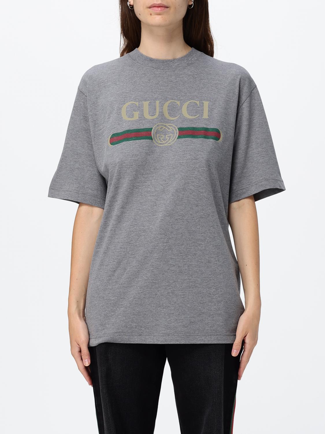 Gucci T-Shirt Woman Grey GUCCI