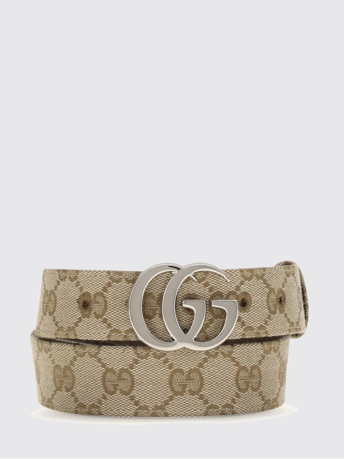 Gucci Women Gucci Belt In Coated Cotton With Gg Monogram Buckle GUCCI