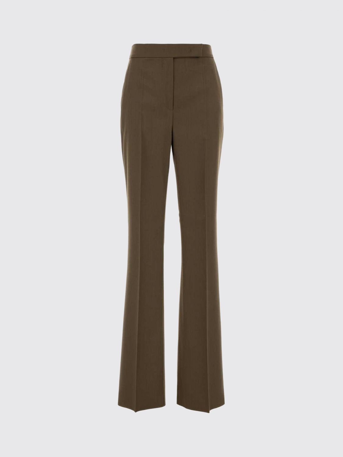 Mid-Rise Straight-Leg Tailored Linen-Blend Trousers Max Mara MAX MARA