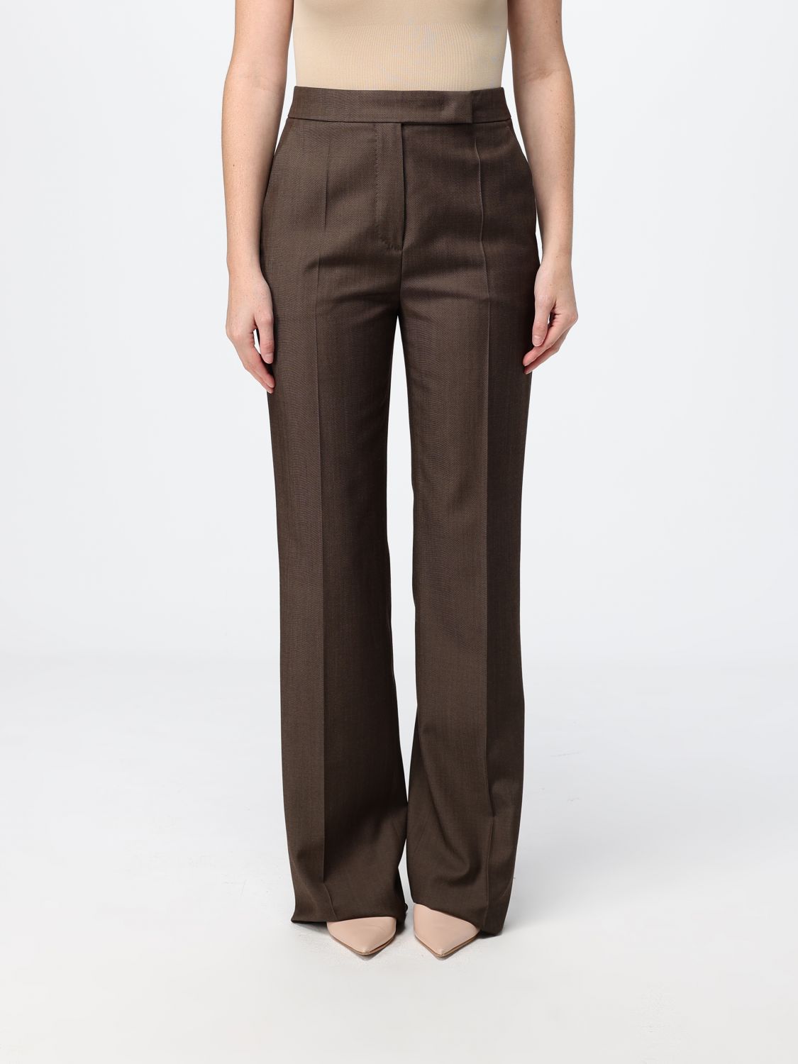 Max Mara Pants Woman Leather MAX MARA
