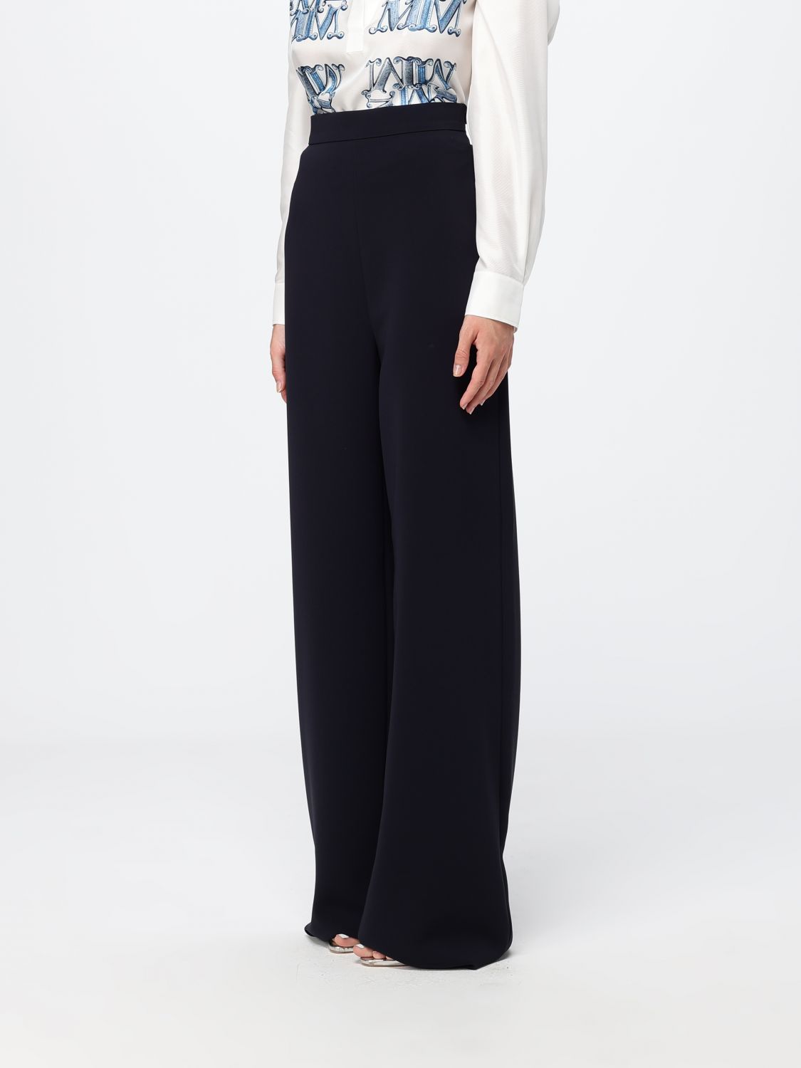 Max Mara Women High-Waisted Wide-Leg Criªpe Palazzo Trousers Max Mara MAX MARA