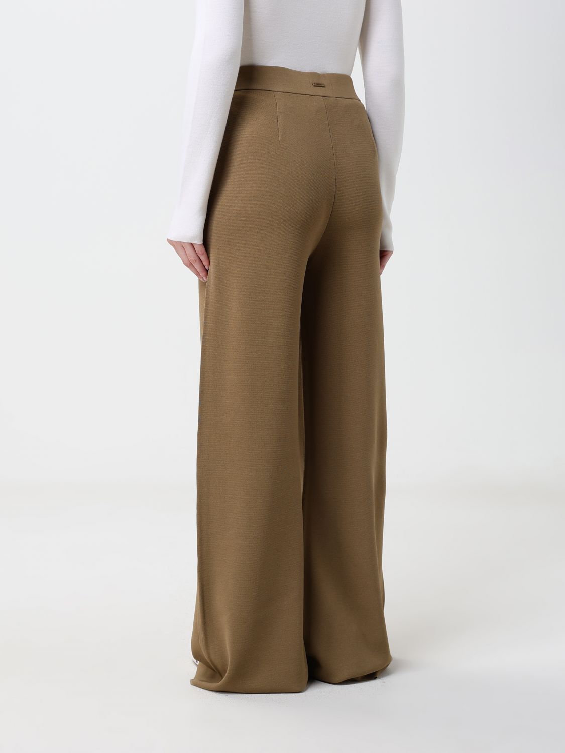 Max Mara Women High-Waisted Wide Leg Knit Wool Trousers Max Mara MAX MARA