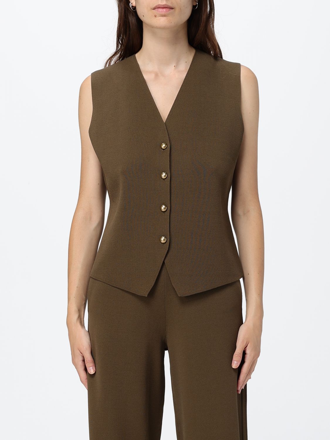 Max Mara Waistcoat Woman Green MAX MARA
