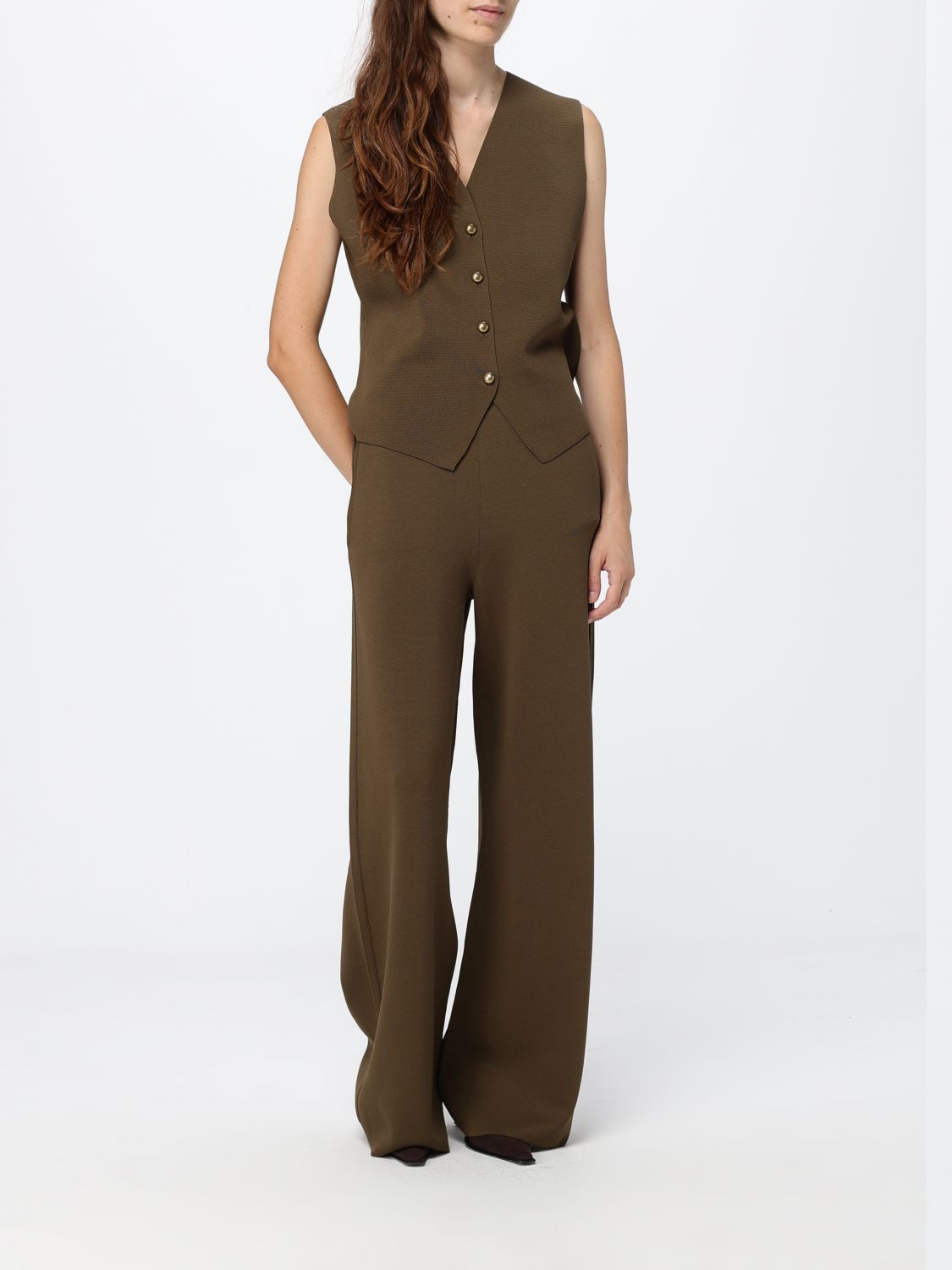 Max Mara Waistcoat Woman Green MAX MARA