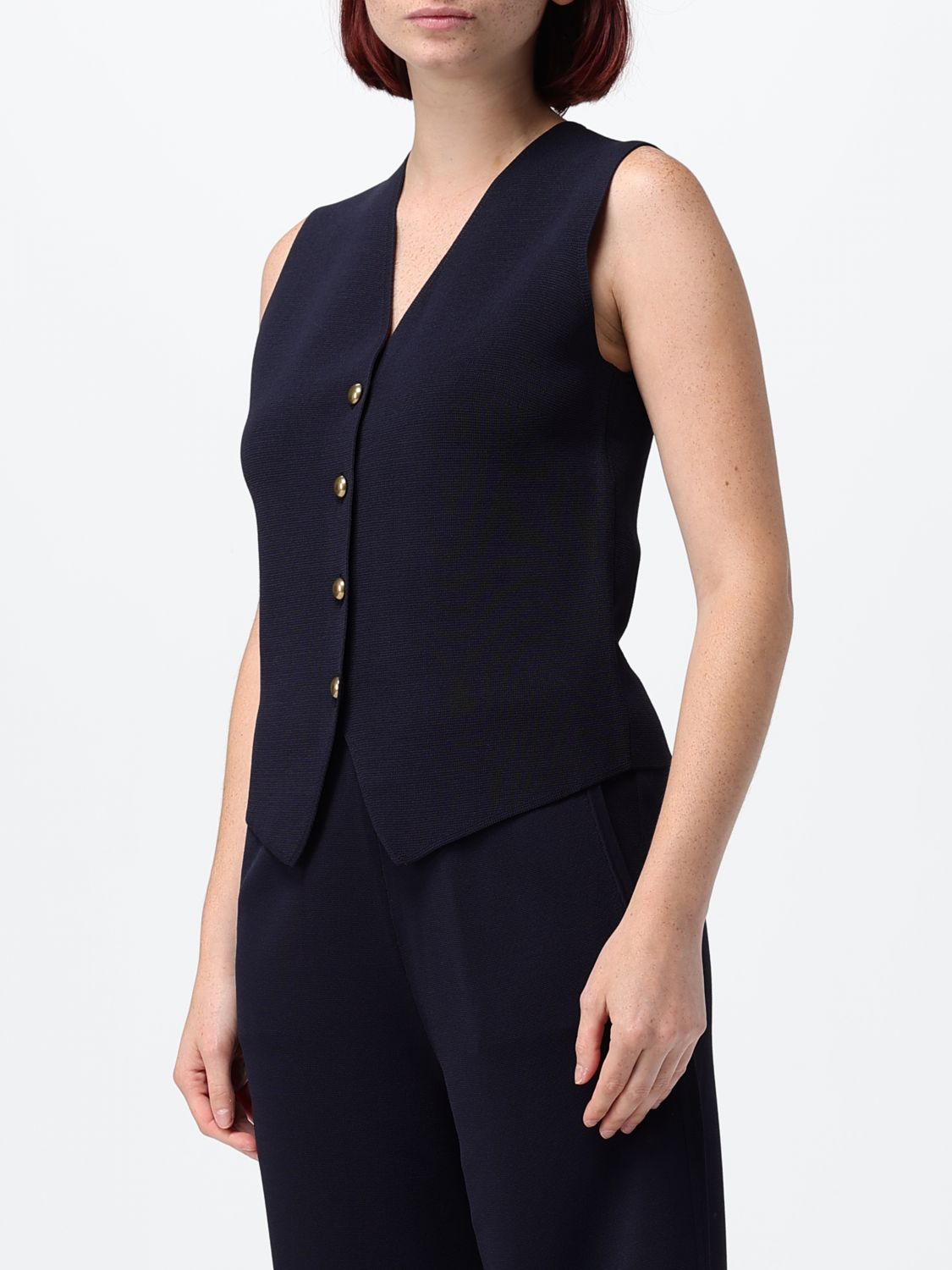 Max Mara Women Max Mara Fuggito Single-Breasted Slim Fit Tailored Vest MAX MARA