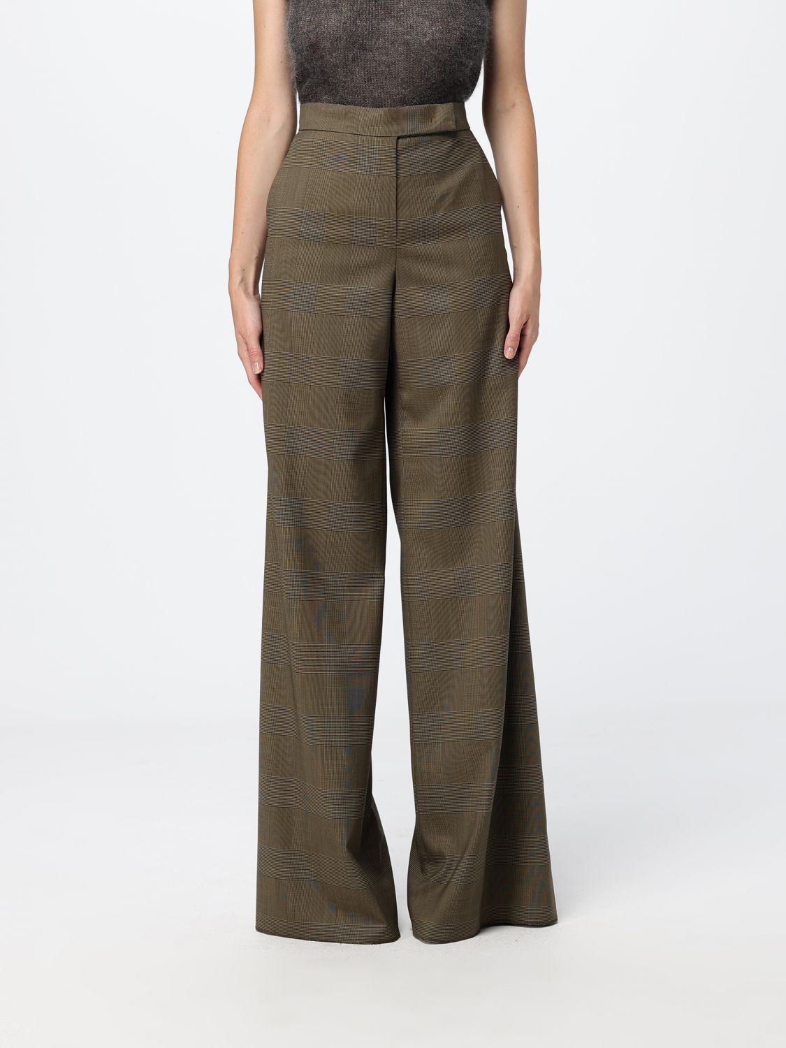 Max Mara Pants Woman Kaki MAX MARA